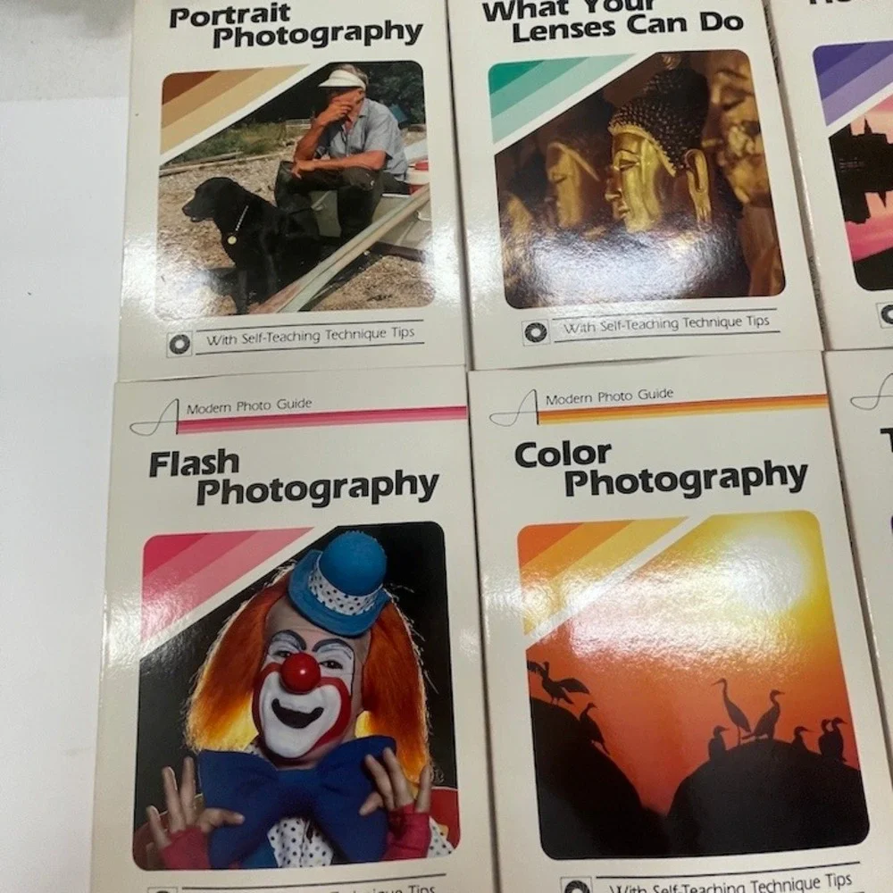 Vtg Modern Photo Guide Book Lot 9 Minolta 1980s Film Darkroom Camera Tutorials
